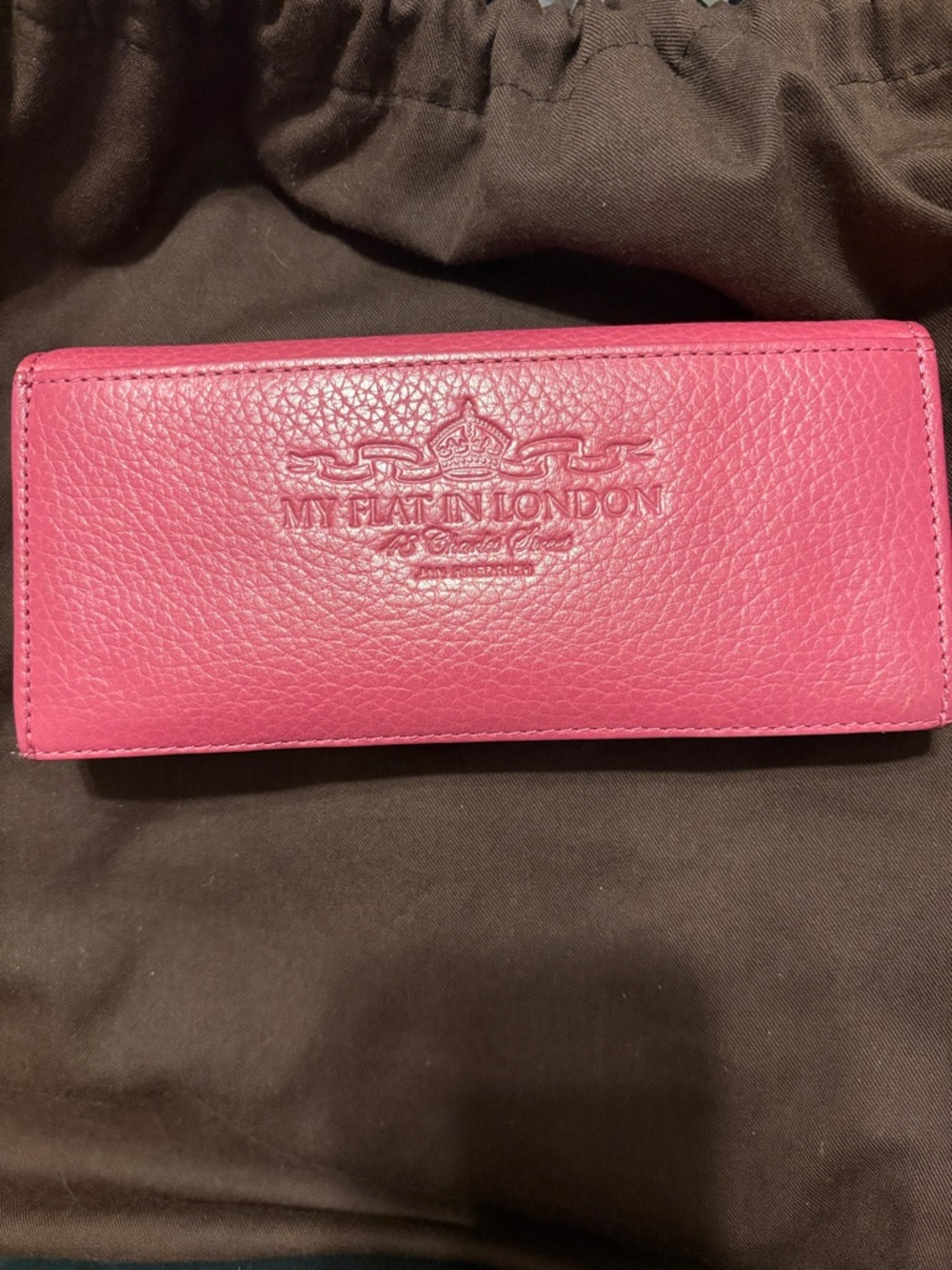 My Flat in London Hot Pink Bow Wallet with Crystal Accent - Picture 2 of 6